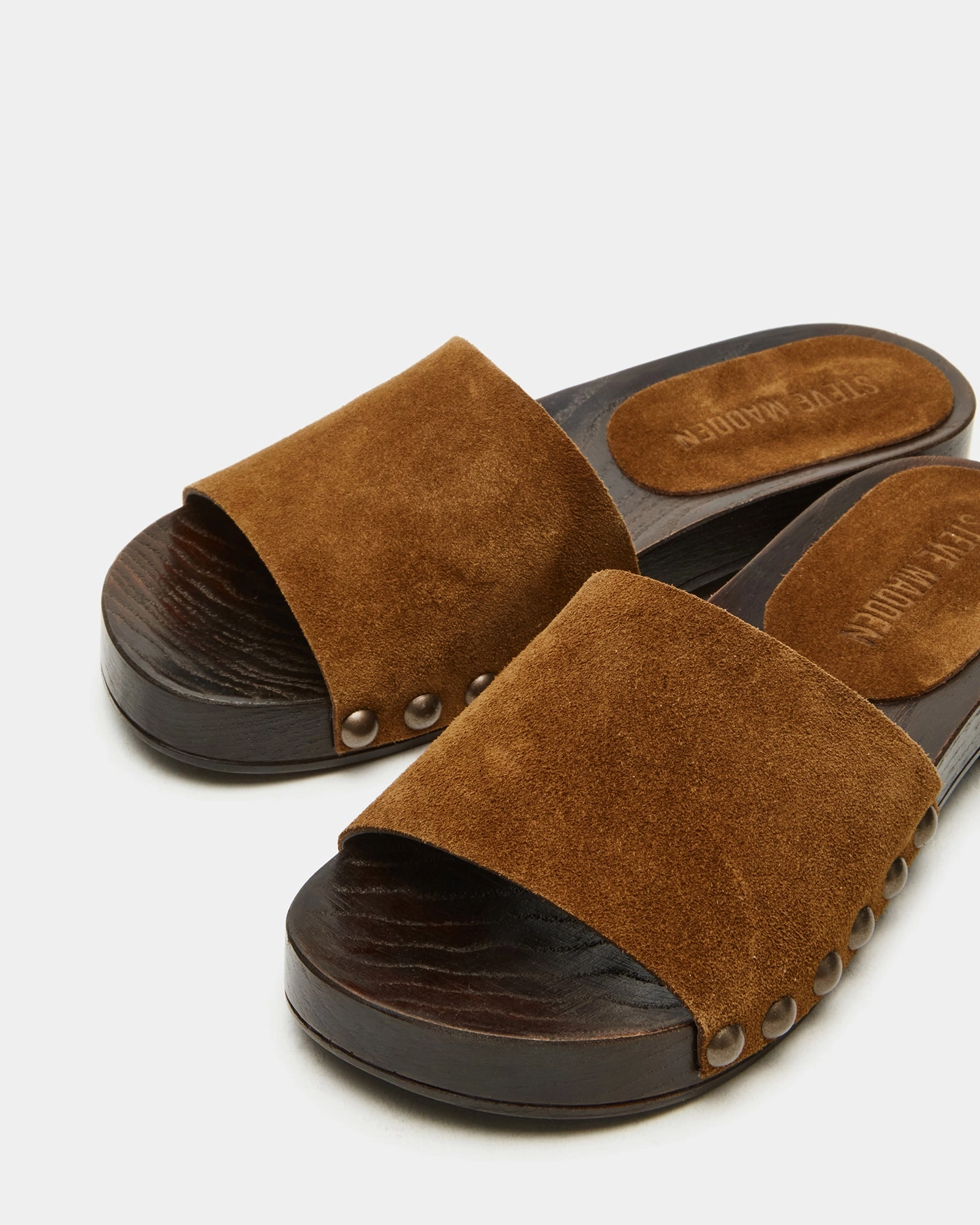 CENTO CHESTNUT SUEDE Slides Top View