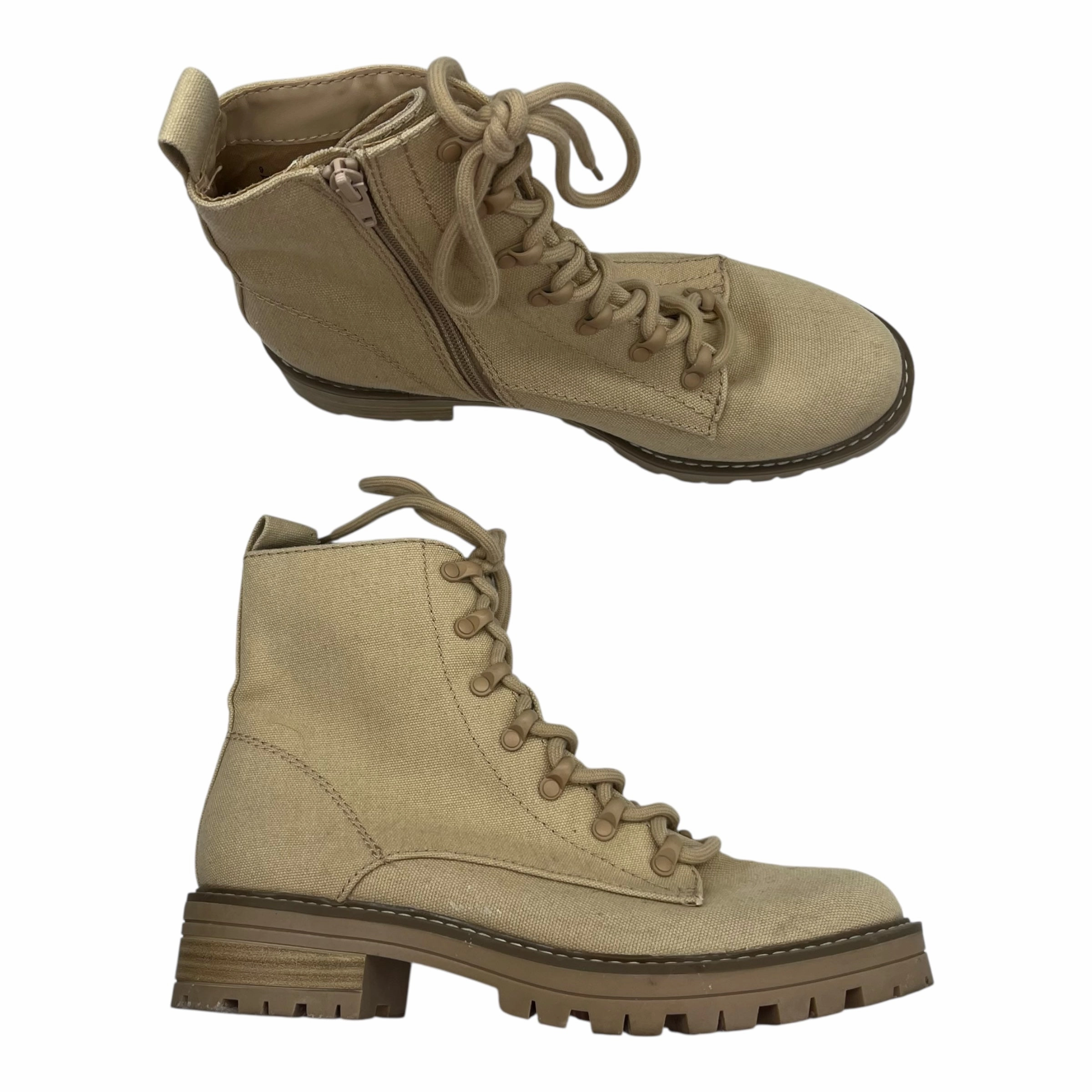 Boots Combat By Universal Thread In Tan, Size:9 Bamboo Combat Boots