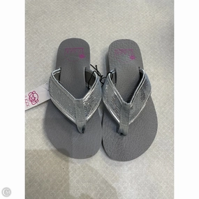 Sandals Flip Flops By Sugar In Grey, Size: 7 Spongy Flip Flops