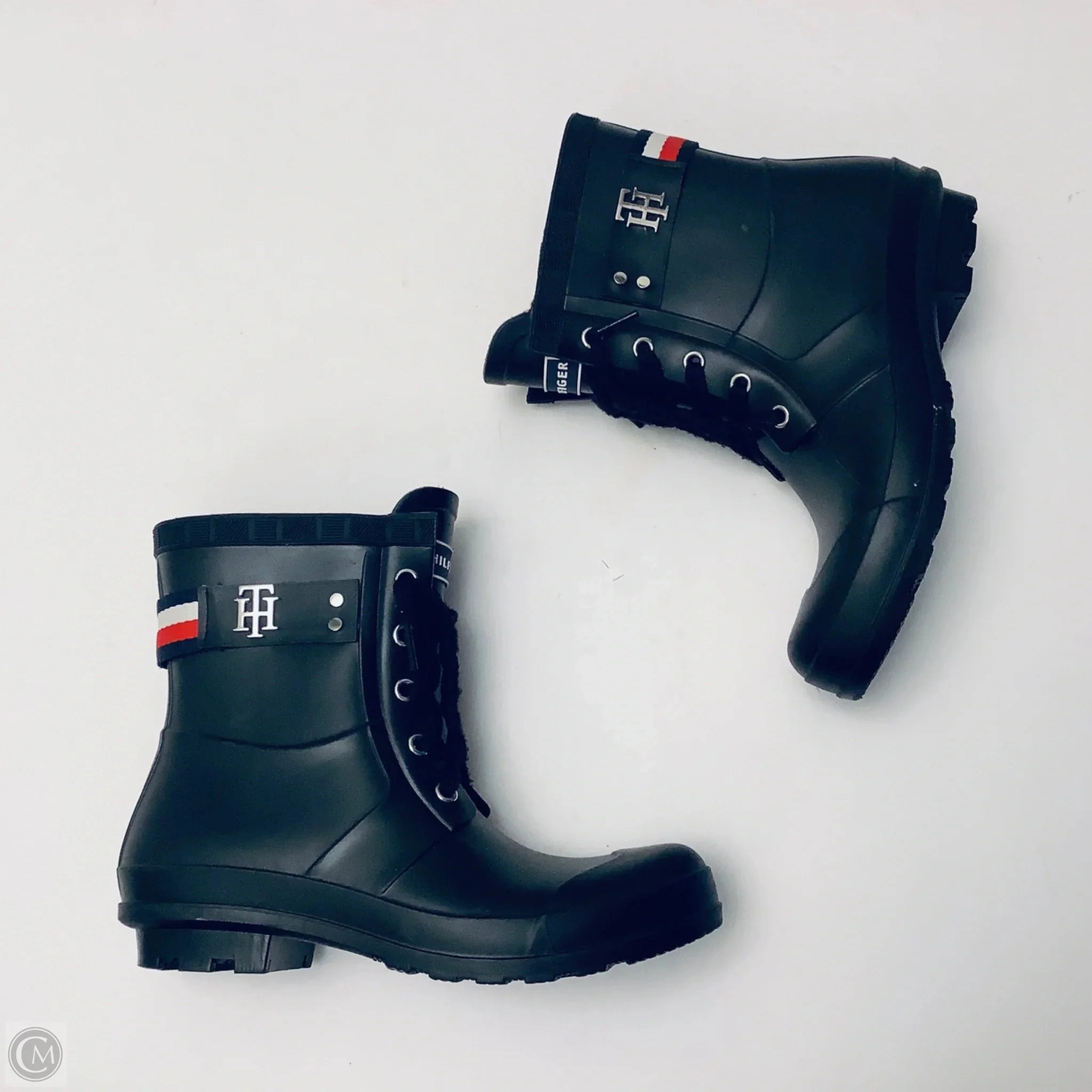 Heavy Duty Rain Boots Boots Rain By Tommy Hilfiger In Black, Size: 7