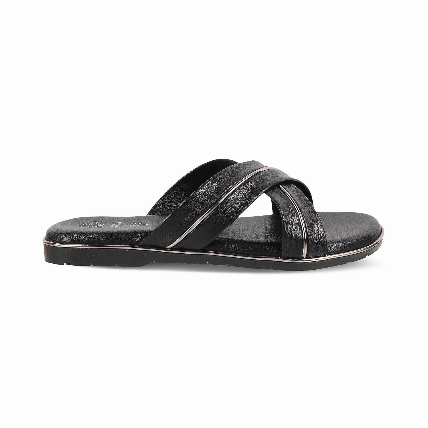 Flat Safety Shoes The Strep Black Women's Casual Flats Tresmode