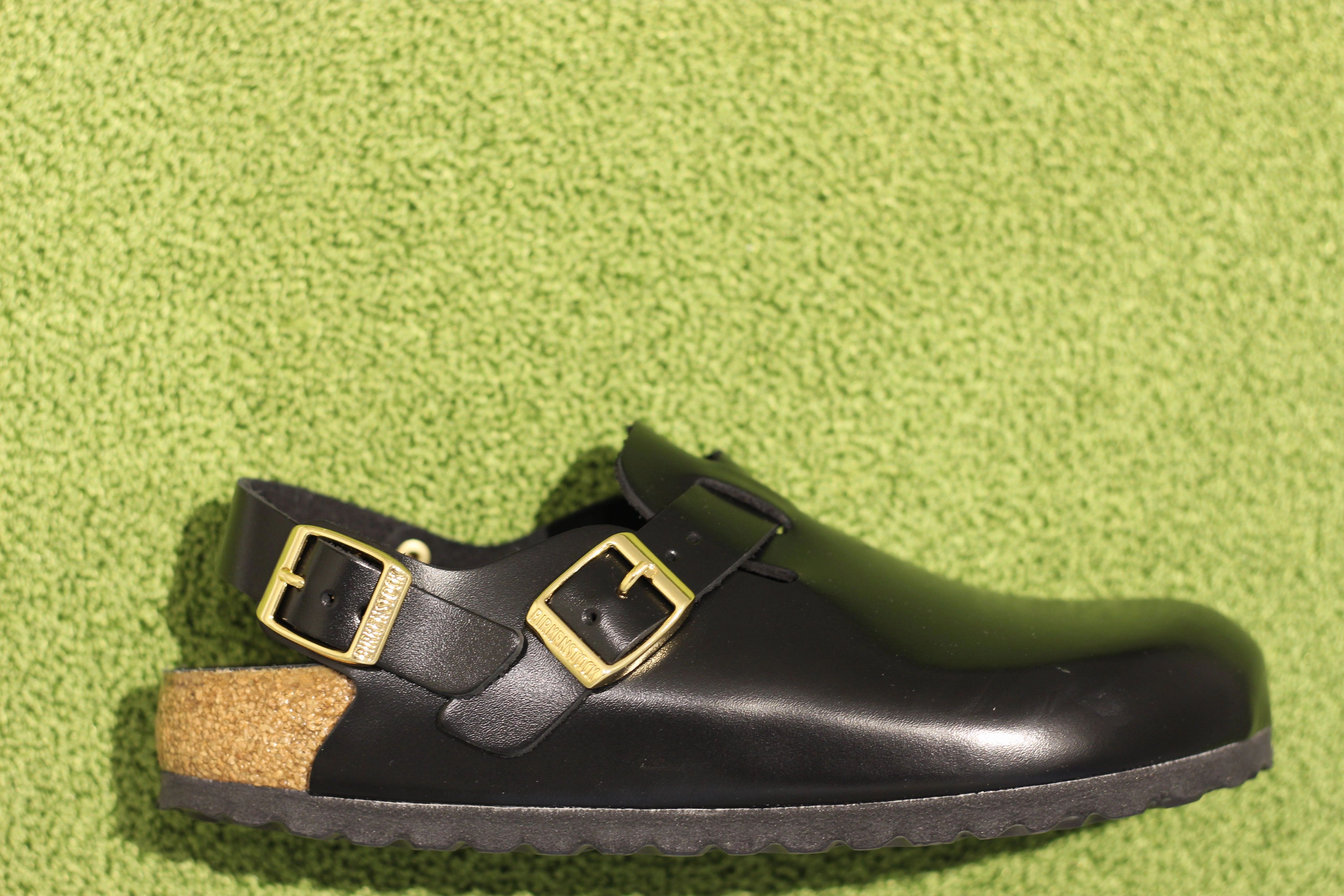 Hemp Slip On Shoes Women's Tokio Hex Clog - Black Amalfi Leather