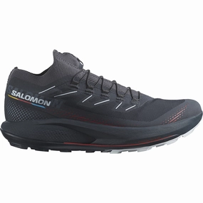 Men's Salomon Pulsar Trail Pro 2, Carbon/Fiery Red/Arctic Ice, 13 D Medium Best Trail Marathon Shoes