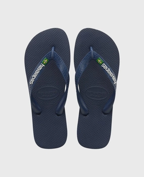 Non Sweaty Flip Flops HAVAIANAS BRASIL LOGO - 4110850 - NAVY BLUE