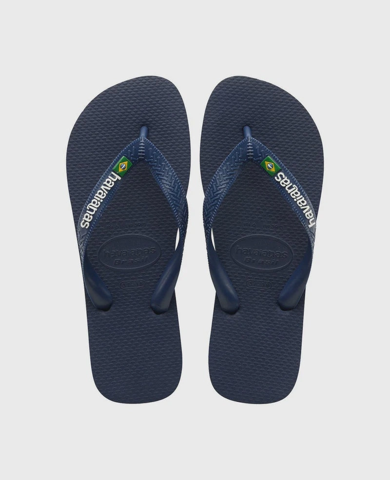 HAVAIANAS BRASIL LOGO - 4110850 - NAVY BLUE Customizable Flip Flops
