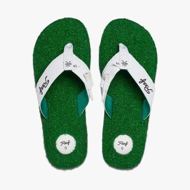 Reef Men's Mulligan II Flip Flops - Green Flip Flops Wide