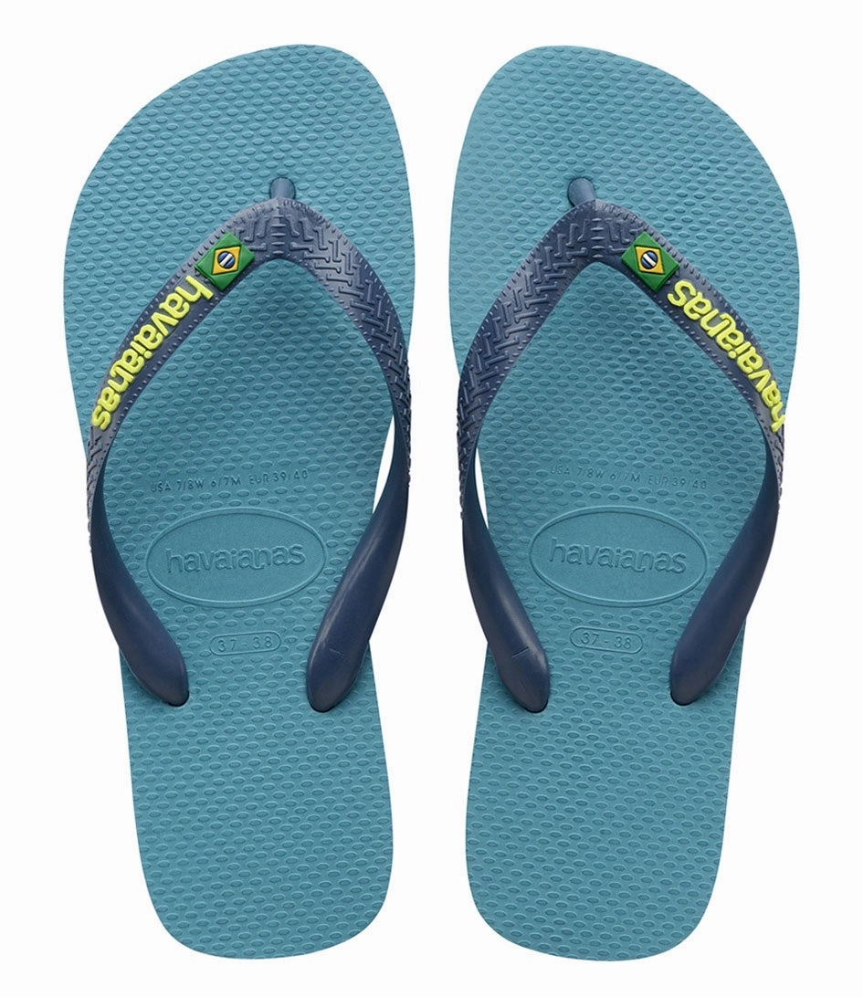 Margiela Tabi Flip Flops HAVAIANAS BRASIL LOGO - NAUTICAL BLUE