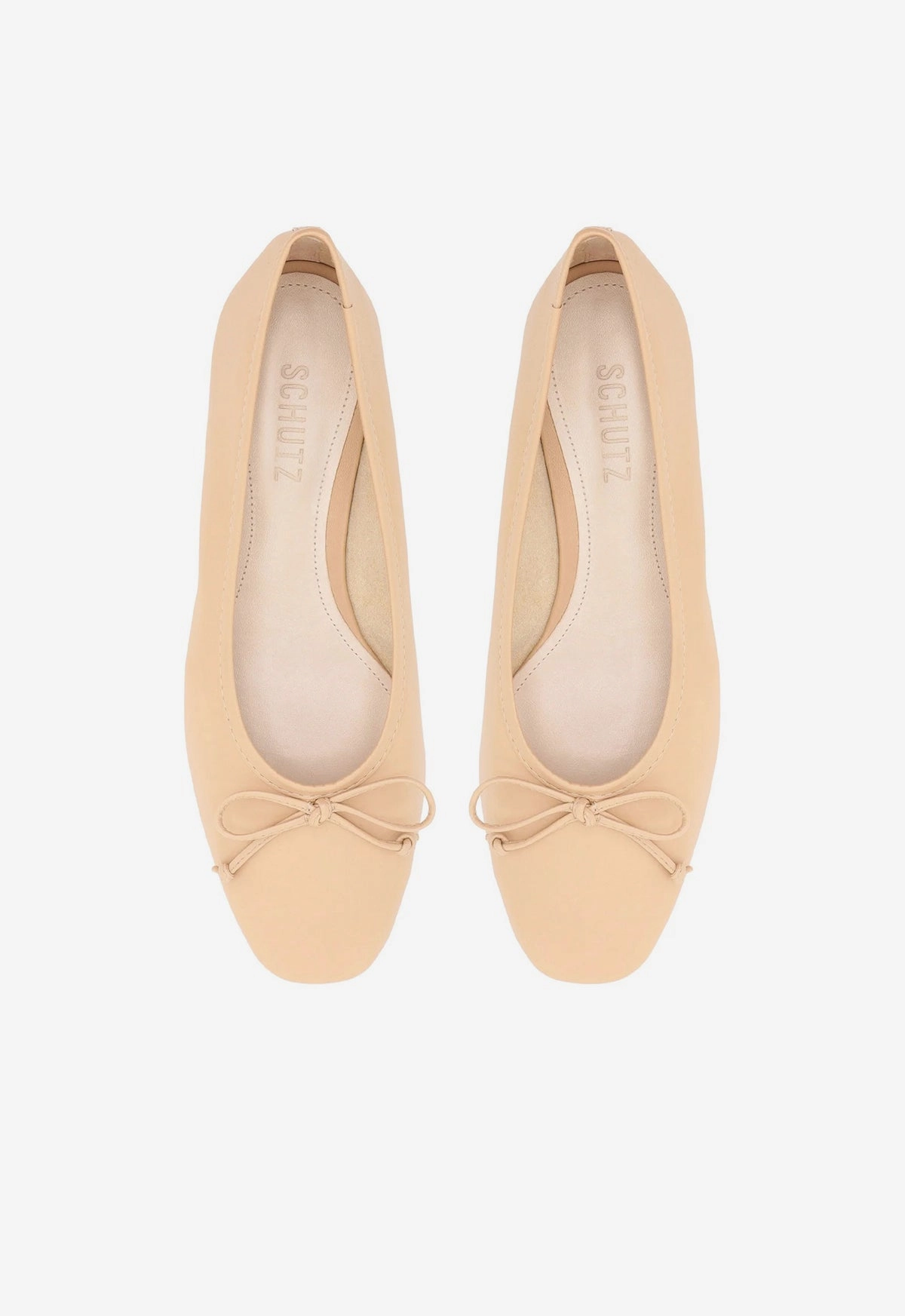 Flat Closed In Shoes Arissa Beige Leather Ballet Flat