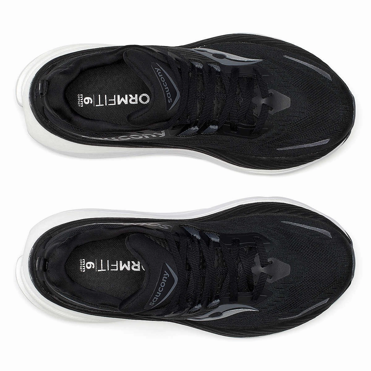 Men's Saucony Hurricane 24 (Black Carbon) Tennis Vs Running Shoes