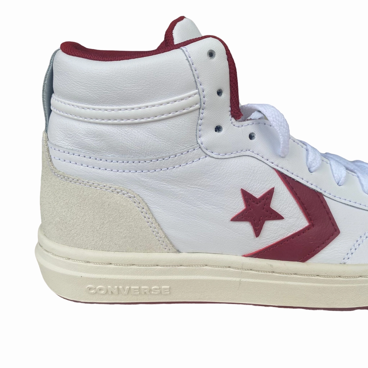 Converse scarpa sneakers alta da uomo Pro Blaze Classic A07098C bianco-nero-mattone Sneakers Without Shoelaces