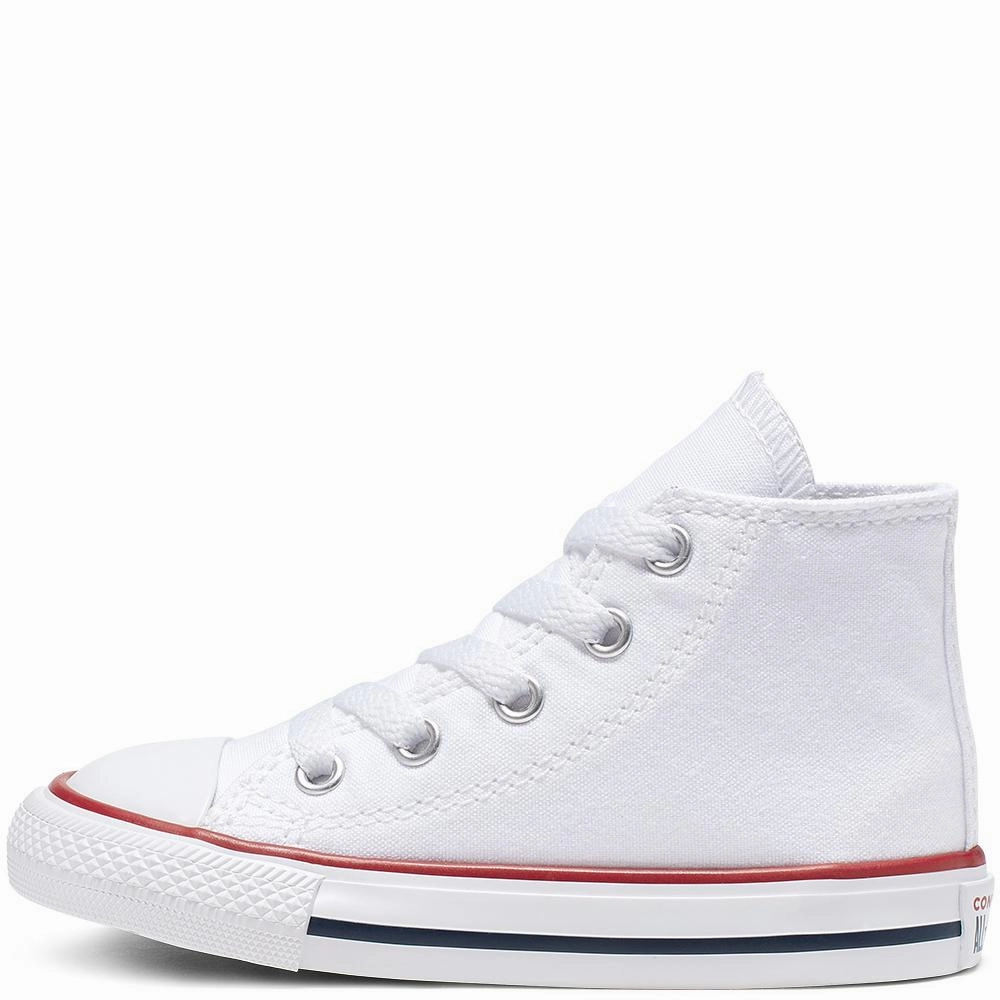 Hi Top Sneakers Shoes Converse scarpa sneakers da bambini Chuck Taylor All Star Classic 7J253C bianco