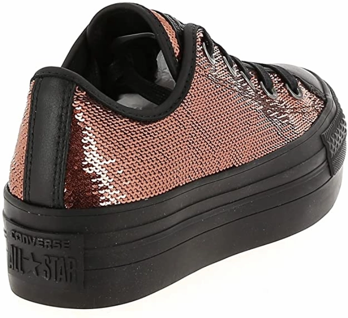 Converse scarpa sneakers da donna con zeppa Platform 559041C rame Rubber Sneakers