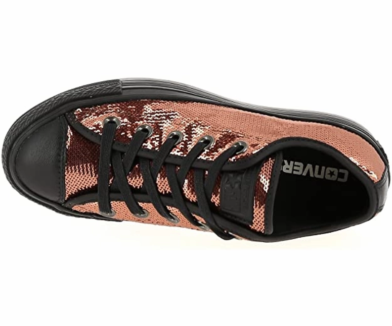 Converse scarpa sneakers da donna con zeppa Platform 559041C rame Crochet Sneakers