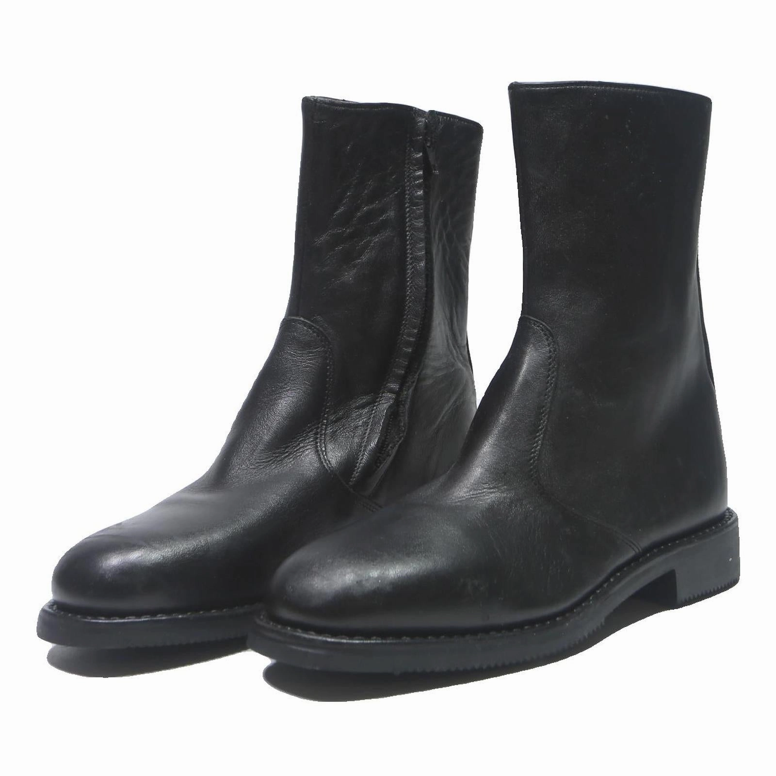 Steel Toed Boots Near Me SAG Womens Black Leather Ankle Boots UK 6.5 Classic Zip-Up Comfortable