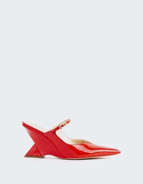 Creselle Red Naplack 90s Mary Jane Shoes