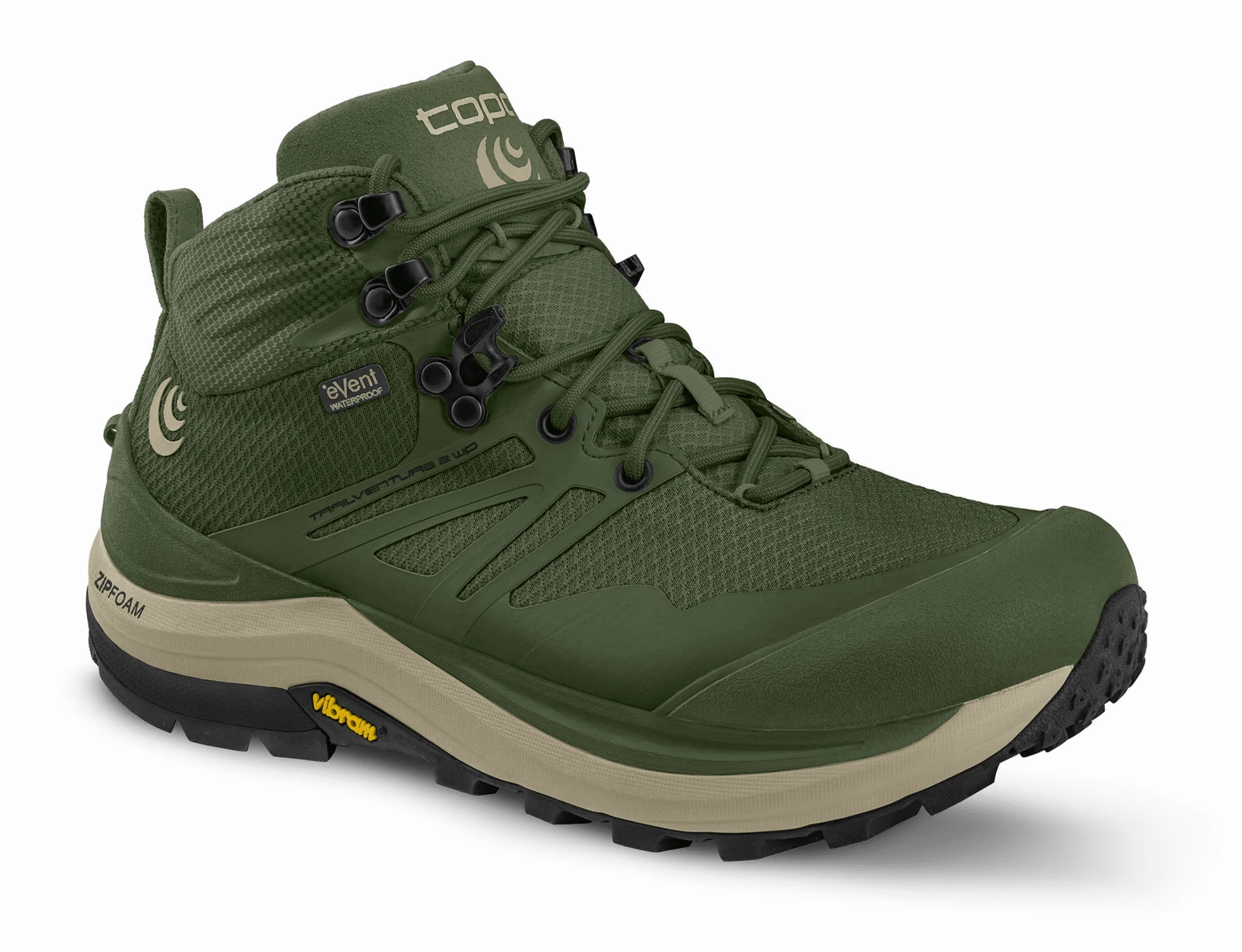 Best European Hiking Boots TOPO WOMENS TRAILVENTURE - OLIVE / TAN