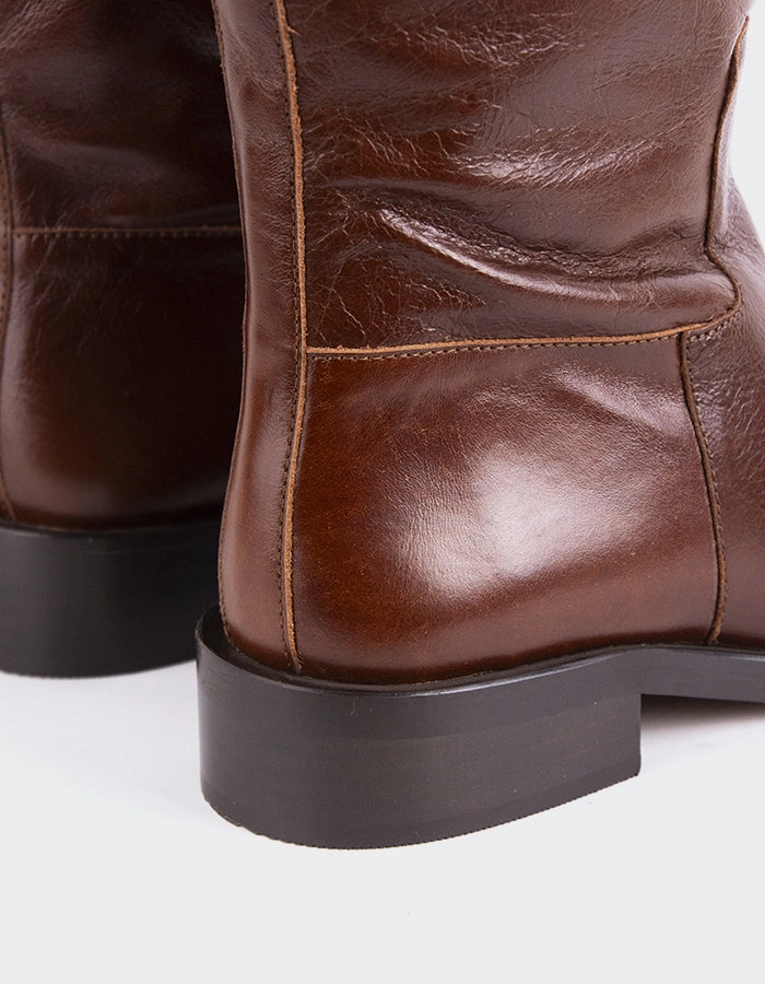 Moyle Chestnut Leather Tan Ankle Boots