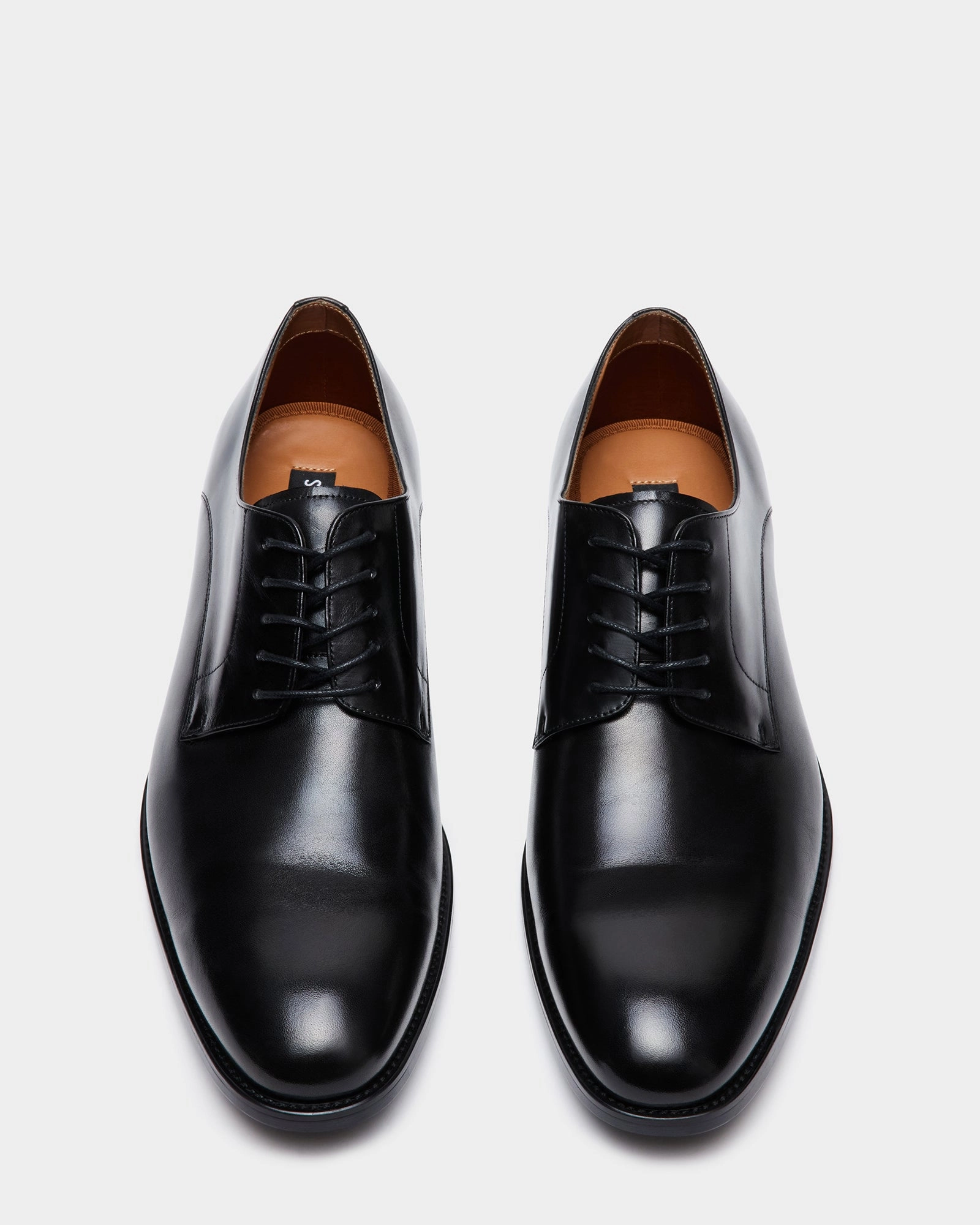 DAYMIN BLACK LEATHER Plain-toe Derby Dress Shoe