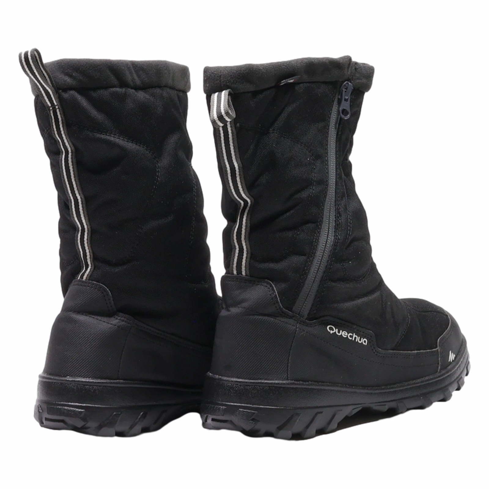 DECATHLON Snow Boots Black Synthetic Mens UK 6.5 Hunter Insulated Tall Snow Boots