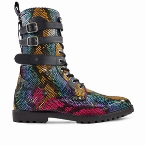 Dixie - Men's Rainbow Printed Leather Boot Cowboy Boots With Dress Pants