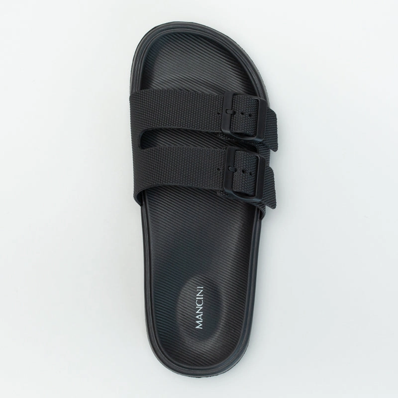 Sandals Low Double Buckle Slide