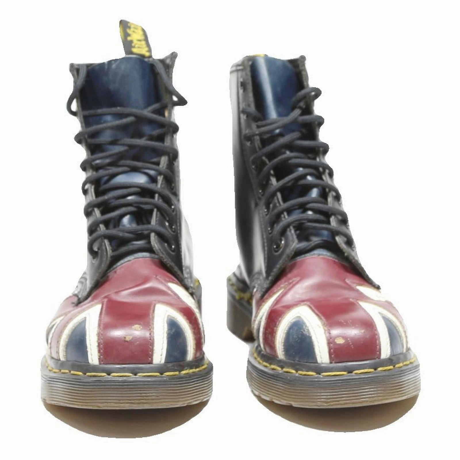 Best Insoles For Work Boots DR MARTENS 1460 Womens Leather Biker Boots Black Union Jack UK 5 Iconic Stitched