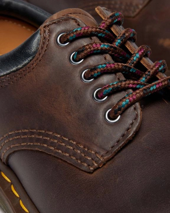 Dr. Martens 8053 Crazy Horse Leather Casual Shoes Dark Brown - Mens Oxfords Comfortable