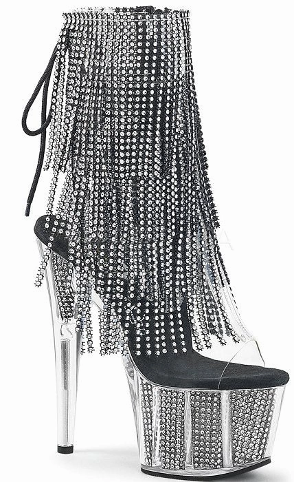Sorel Snow Boots 7" Heel Open Toe Fringe Ankle Boot (ADORE-1017SRS)
