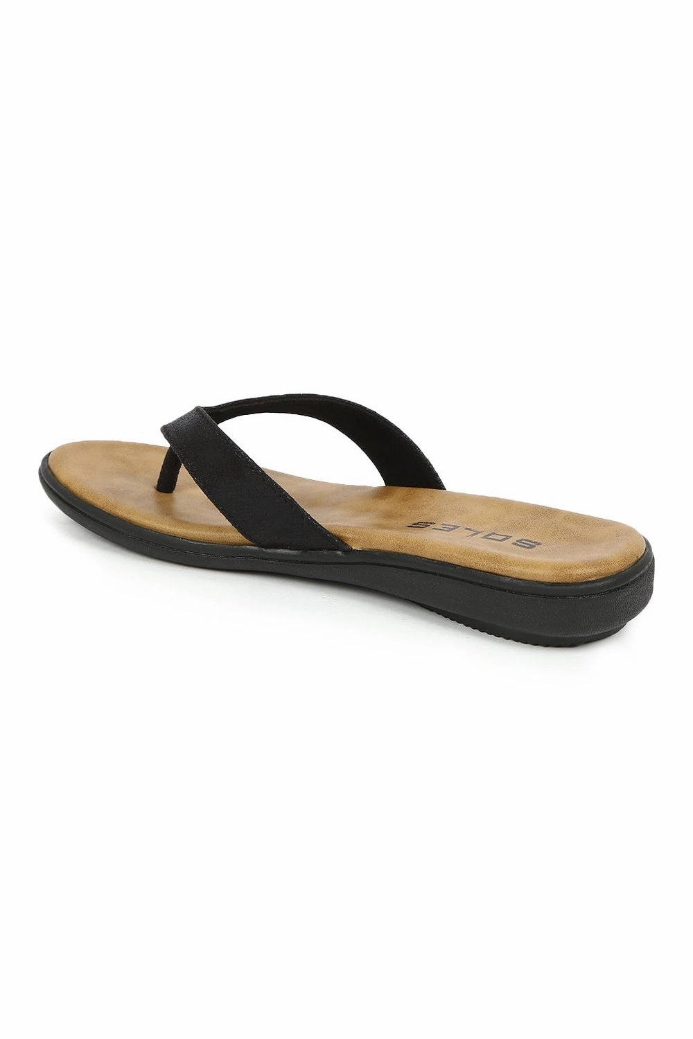 Sandals In Leather SOLES Classic Black Flat Sandals - Versatile Style for Any Occasion