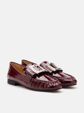 Chinese Laundry Loafers Calista Patent Leather Buckled Bow Loafers