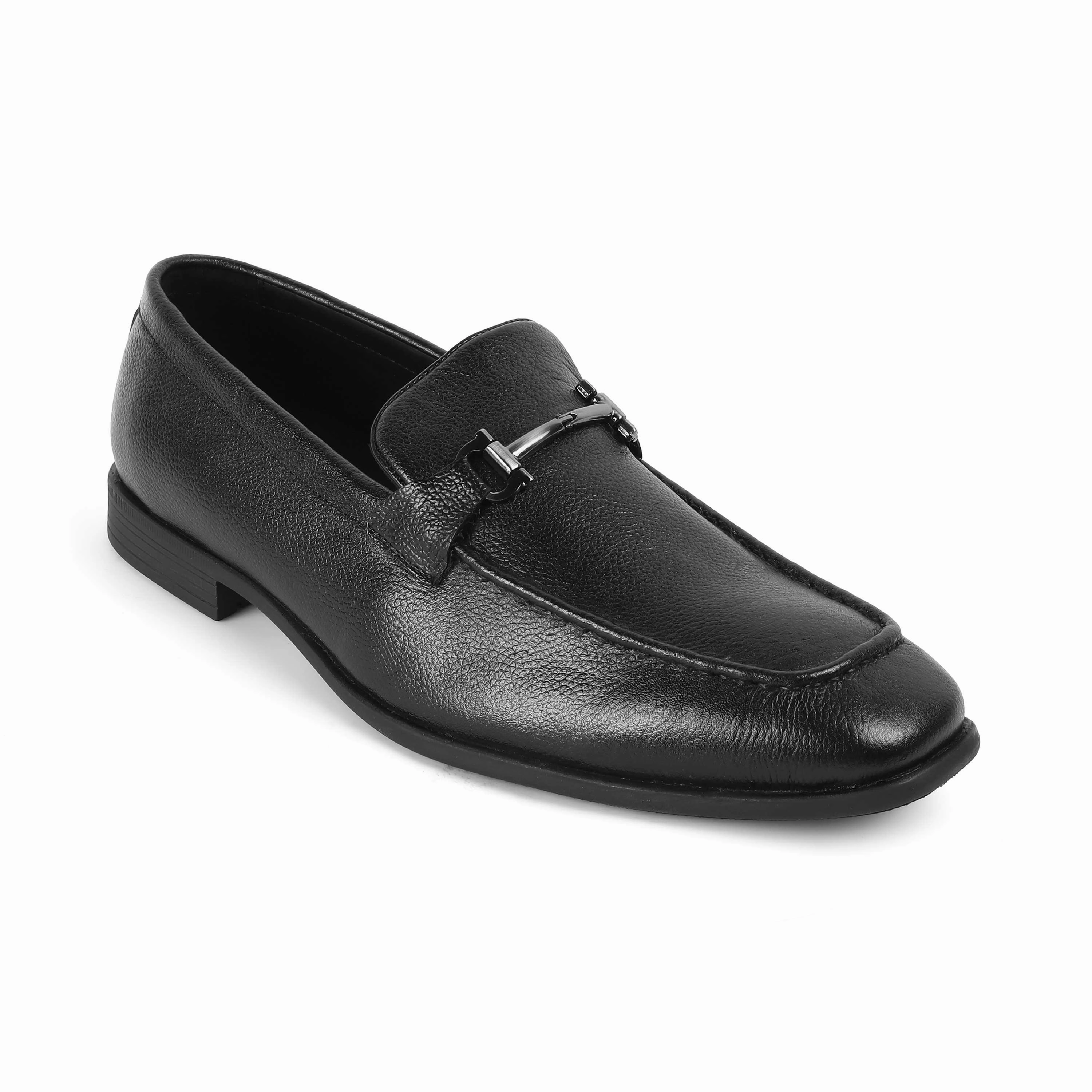 Slip Resistant Loafers Tresmode Umac Black Men's Leather Loafers