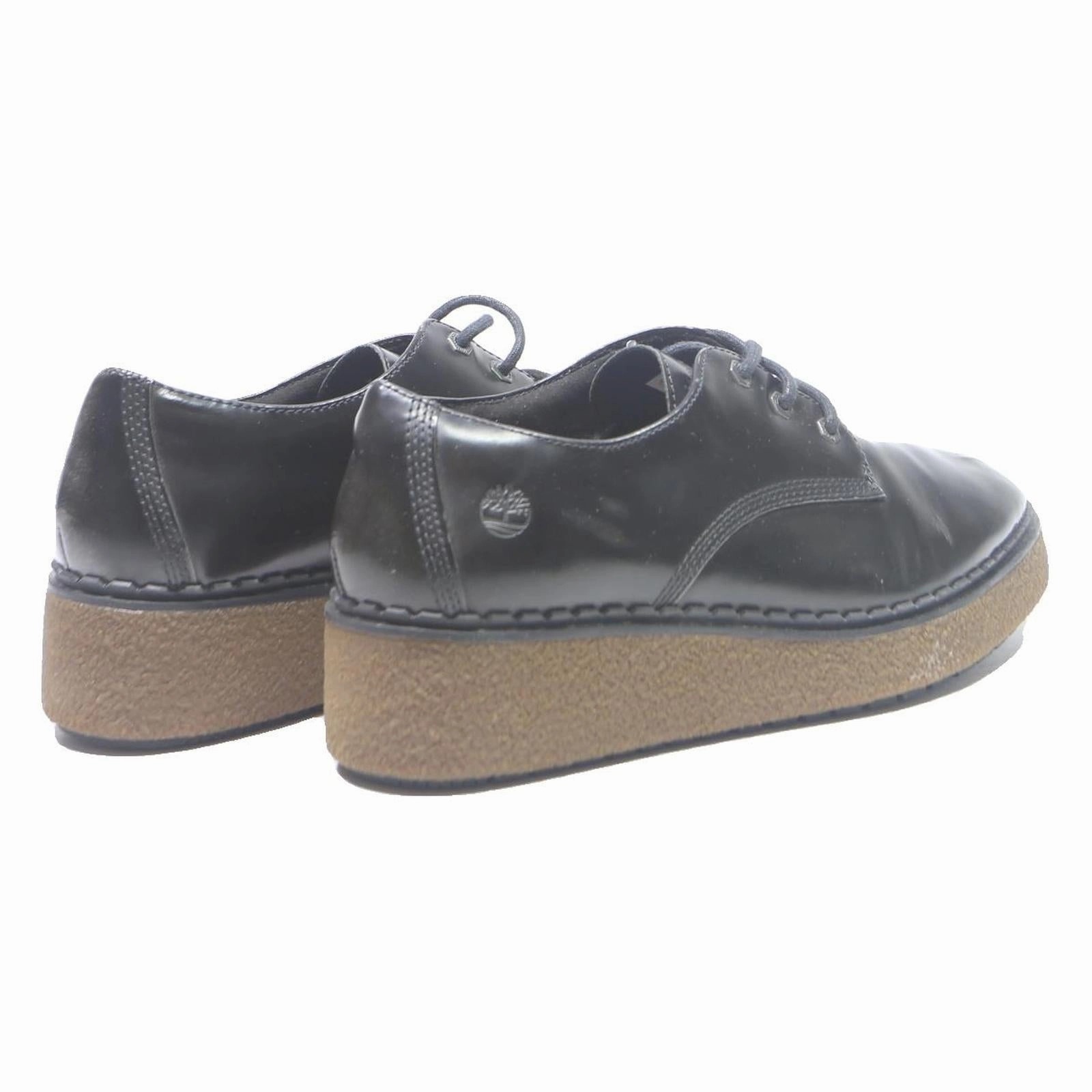 TIMBERLAND Mens Lace-Up Derby Shoes Black Leather UK 7 Casual Classic Haddock Lace-up Shoes