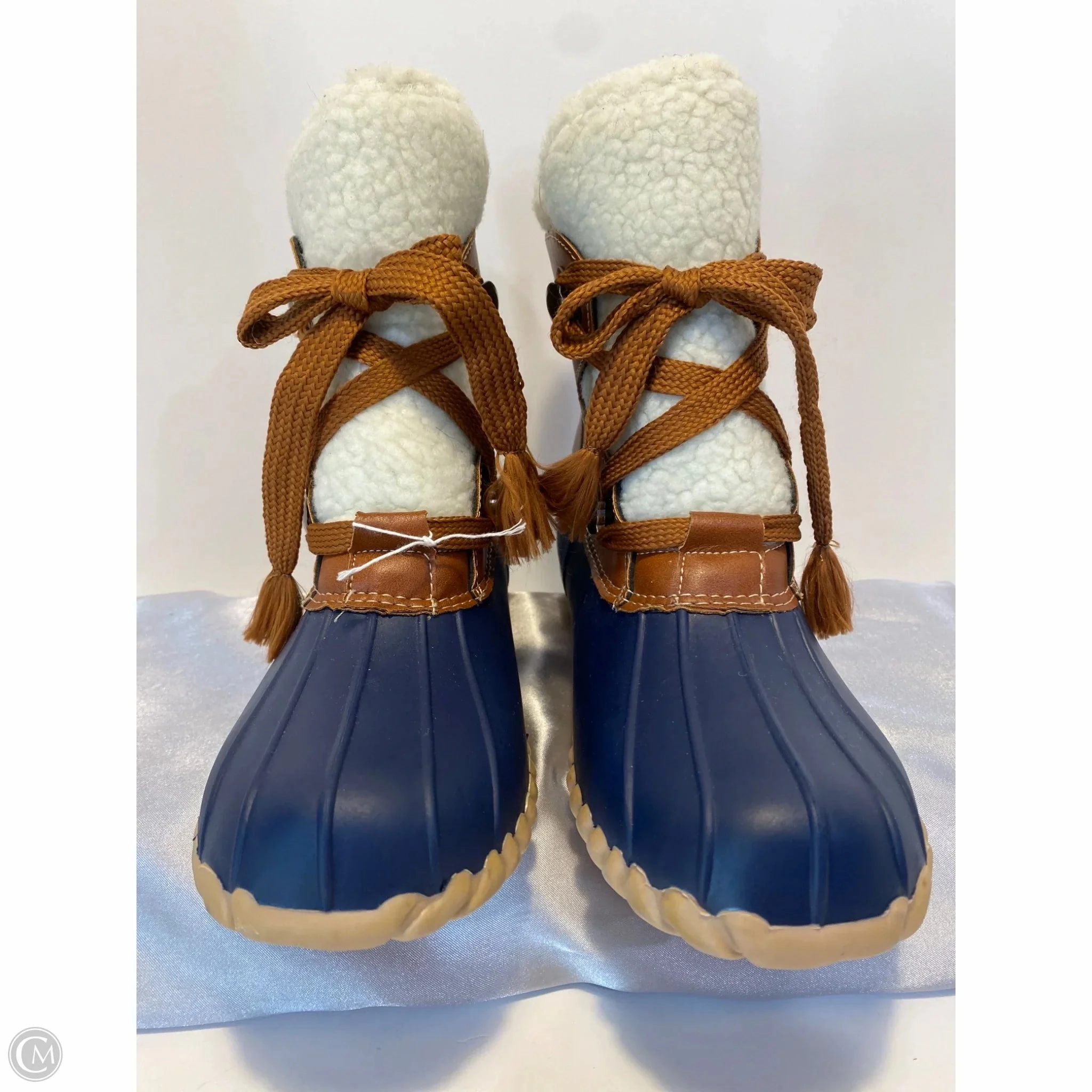 Boots Rain By Clothes Mentor In Navy, Size: 10 Sloosh Rain Boots