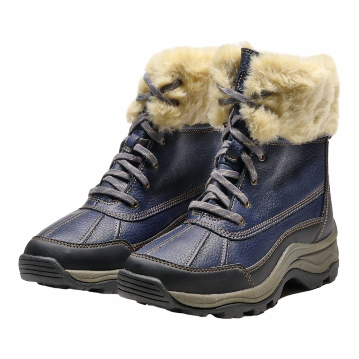 CLARKS Snow Boots Blue Synthetic Womens UK 4.5 Xtreme Snow Boots