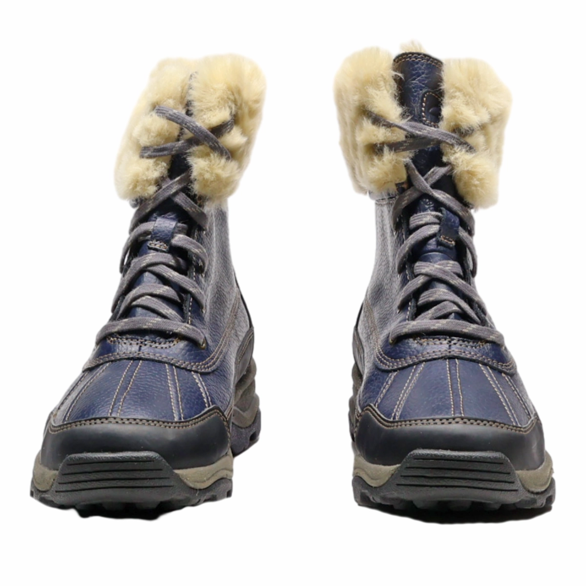 Winter Snow Boots Barrel CLARKS Snow Boots Blue Synthetic Womens UK 4.5