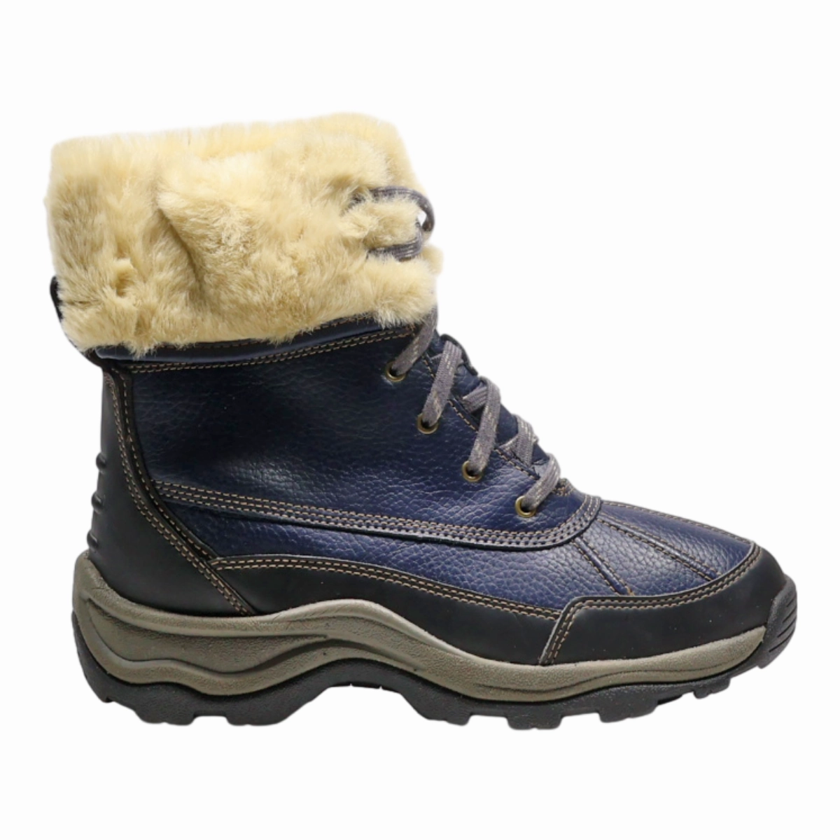 CLARKS Snow Boots Blue Synthetic Womens UK 4.5 Rain Boots Vs Snow Boots