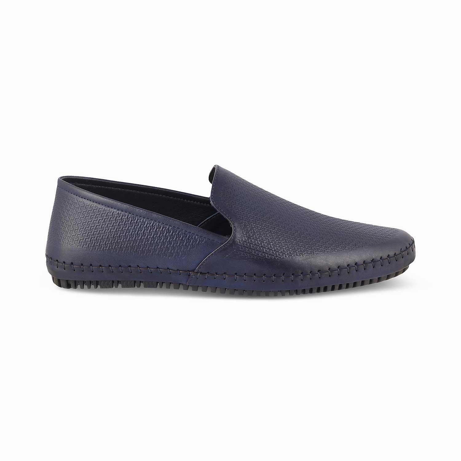 Sabah Loafers The Kslip Blue Men's Leather Loafers Tresmode