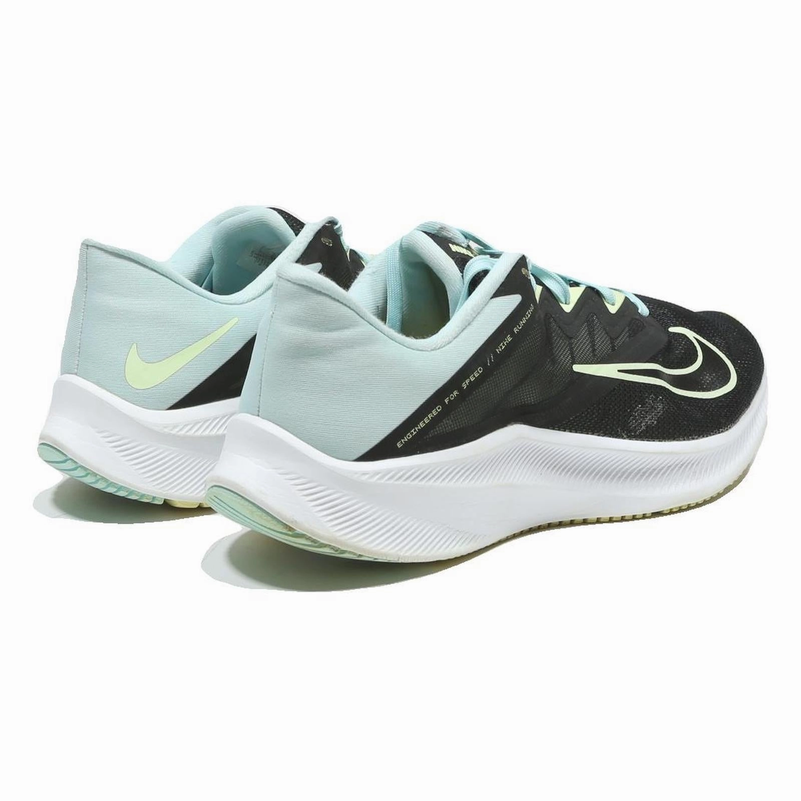 Shiekh Shoes Nike NIKE Zoom Winflo 7 Womens Lightweight Running Shoes Black & Pastel Blue