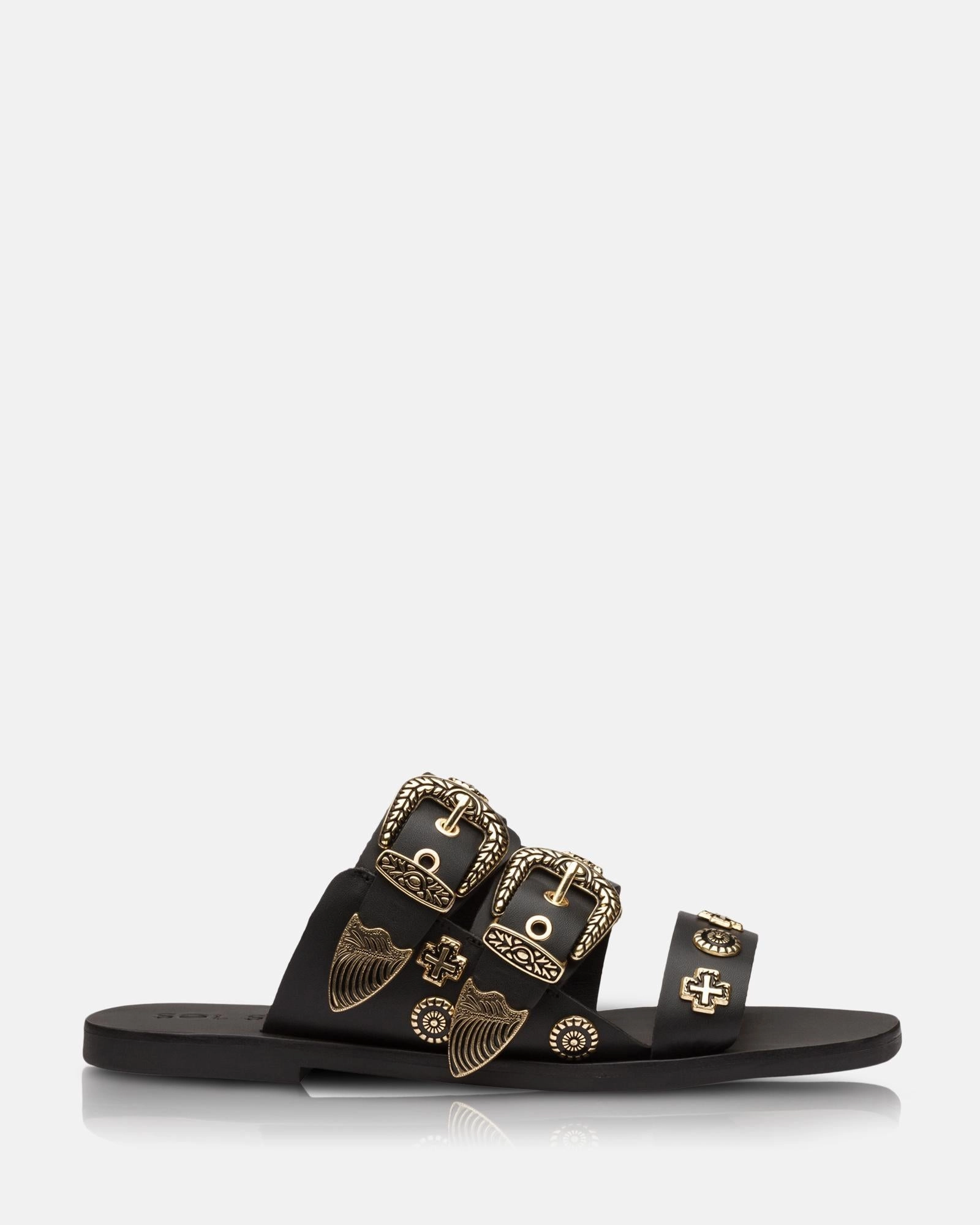 Eastwood Slide Black/Gold Home Slides