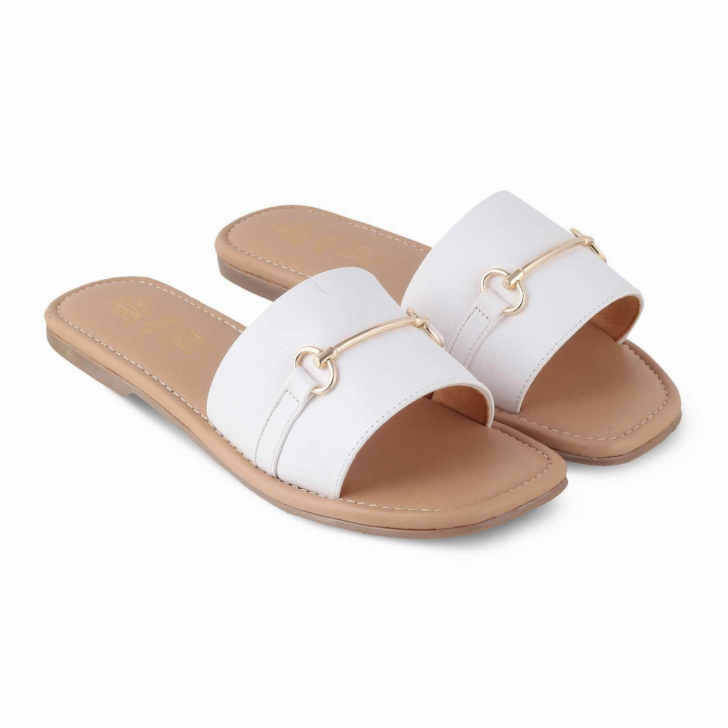 The Cafi White Women's Casual Flats Tresmode Lace Up Ballet Flat Shoes