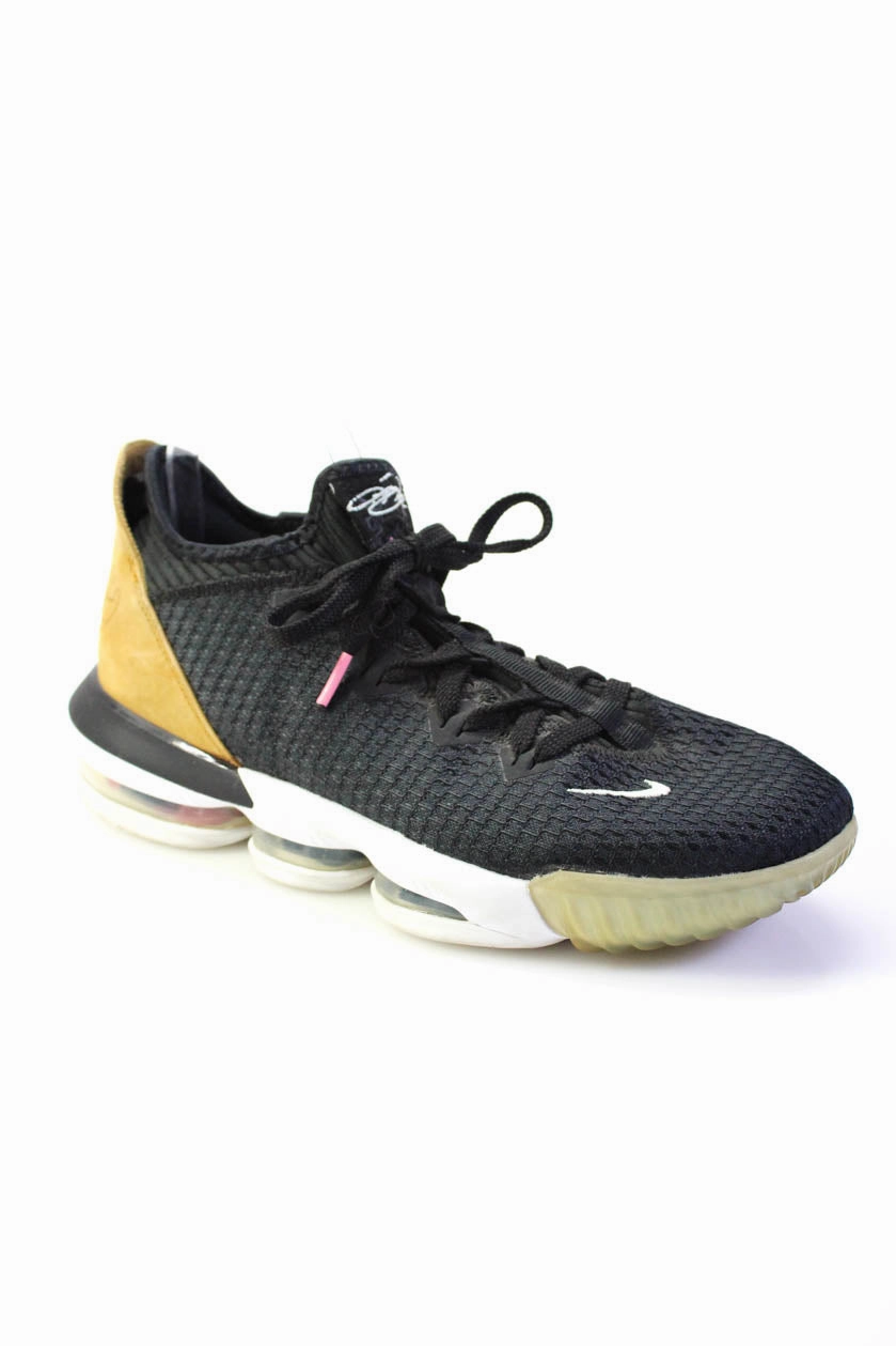 Friday Deals On Nike Shoes Nike Mens LeBron Suede Mesh Lace Up 16 Soundtrack Sneakers Black