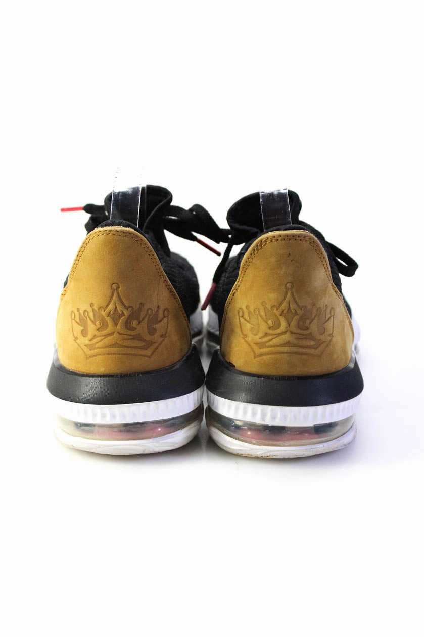 Chukka Shoes Nike Nike Mens LeBron Suede Mesh Lace Up 16 Soundtrack Sneakers Black