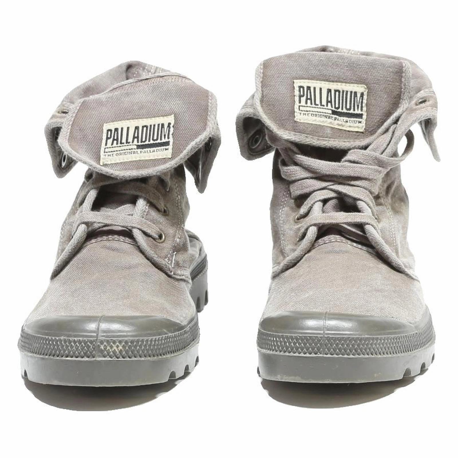 Boots Riding Horse PALLADIUM Pallabrouse Mens Casual Lace-Up Boots Grey Canvas UK 8 Durable Outdoor