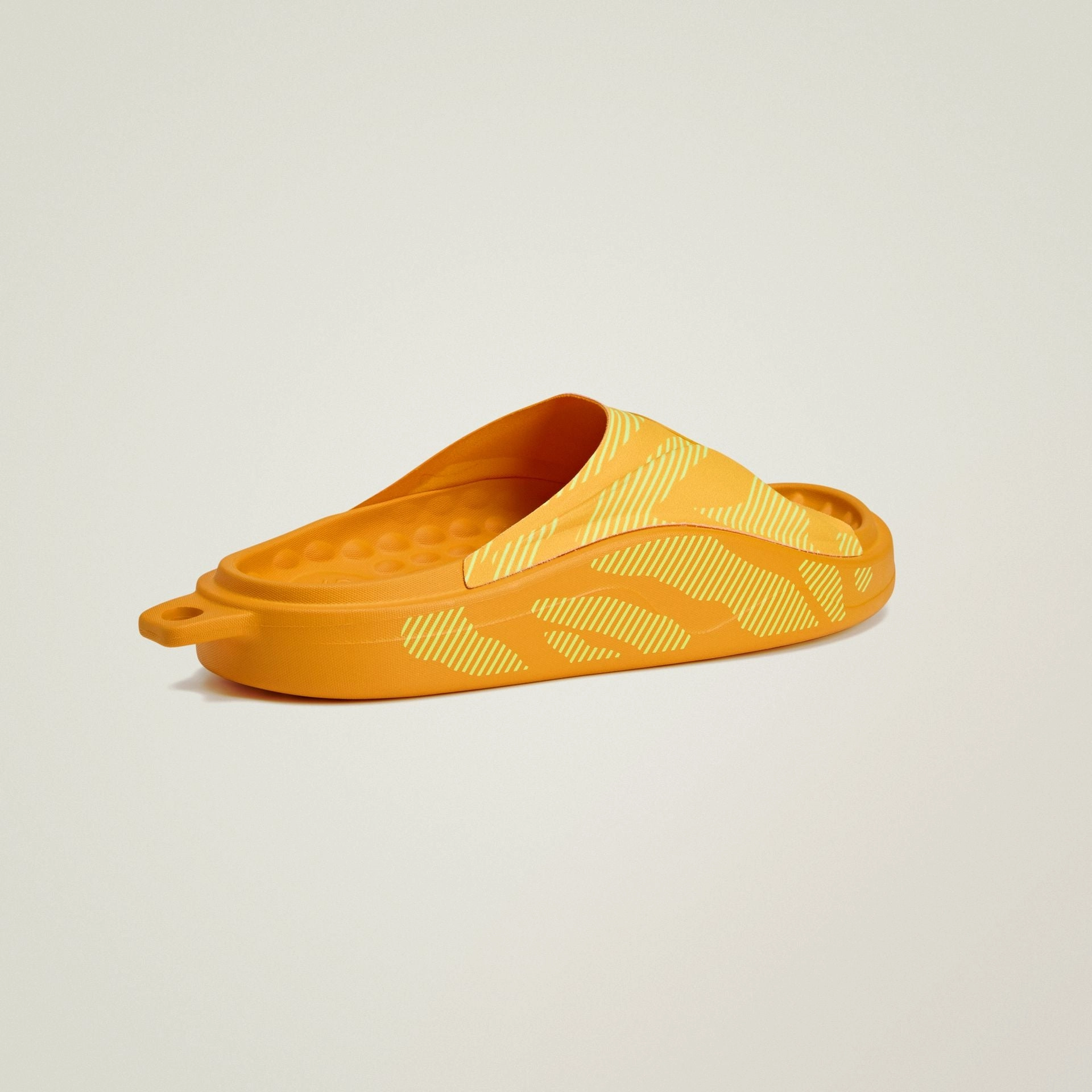 ADIDAS BY STELLA MCCARTNEY SLIDE SHOES - Crew Orange / Crew Orange / Signal Green Fluffy Feather Slippers