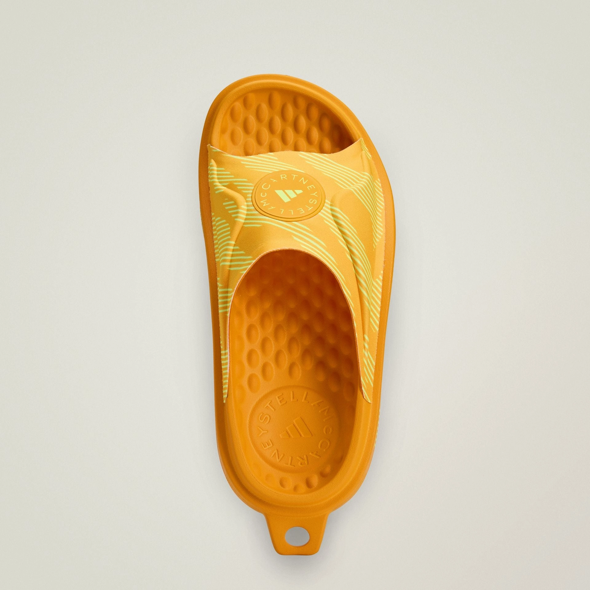 ADIDAS BY STELLA MCCARTNEY SLIDE SHOES - Crew Orange / Crew Orange / Signal Green Vionic Relax Slippers Size