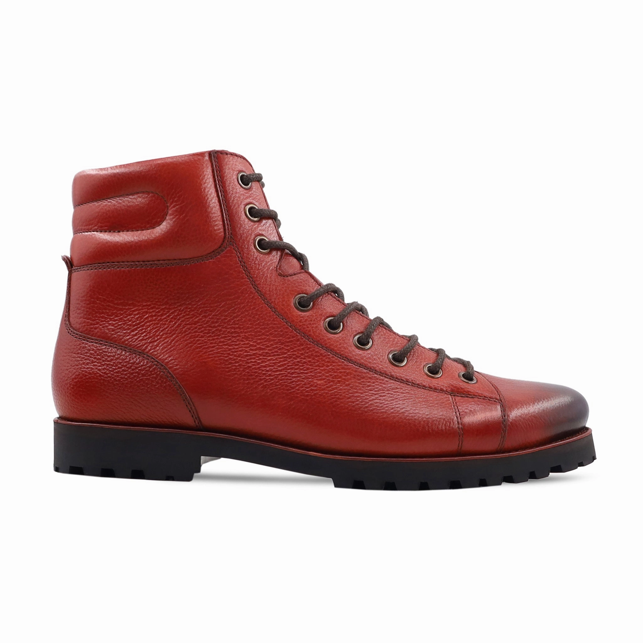Tambo - Men's Burnish Oxblood Pebble Grain Leather Boot Cute Ladies Boots