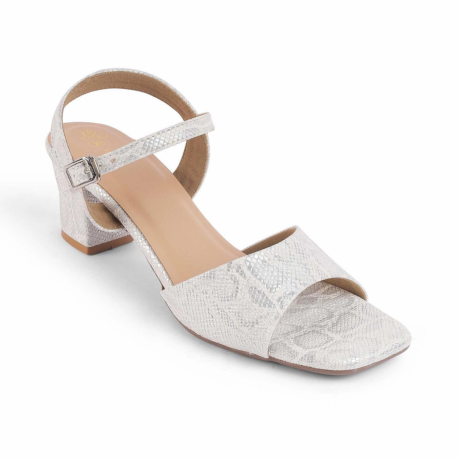 Tooled Leather Sandals Tresmode Sanrep White Women's Dress Block Heel Sandals