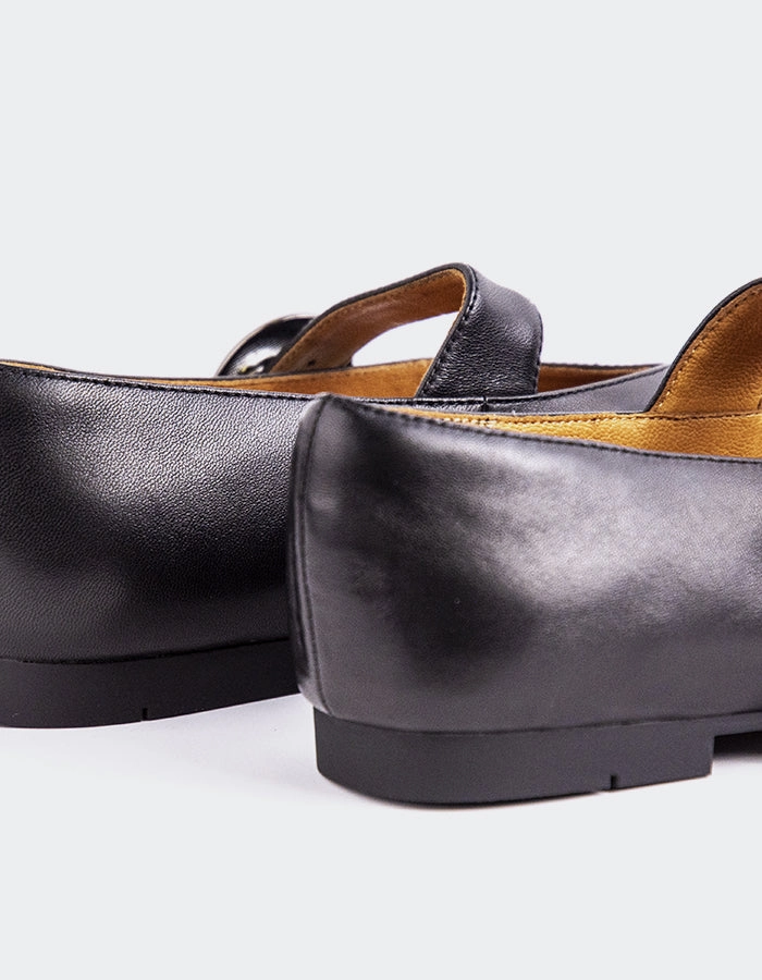 Nikole Black Leather Rachel Zoe Mary Jane Shoes