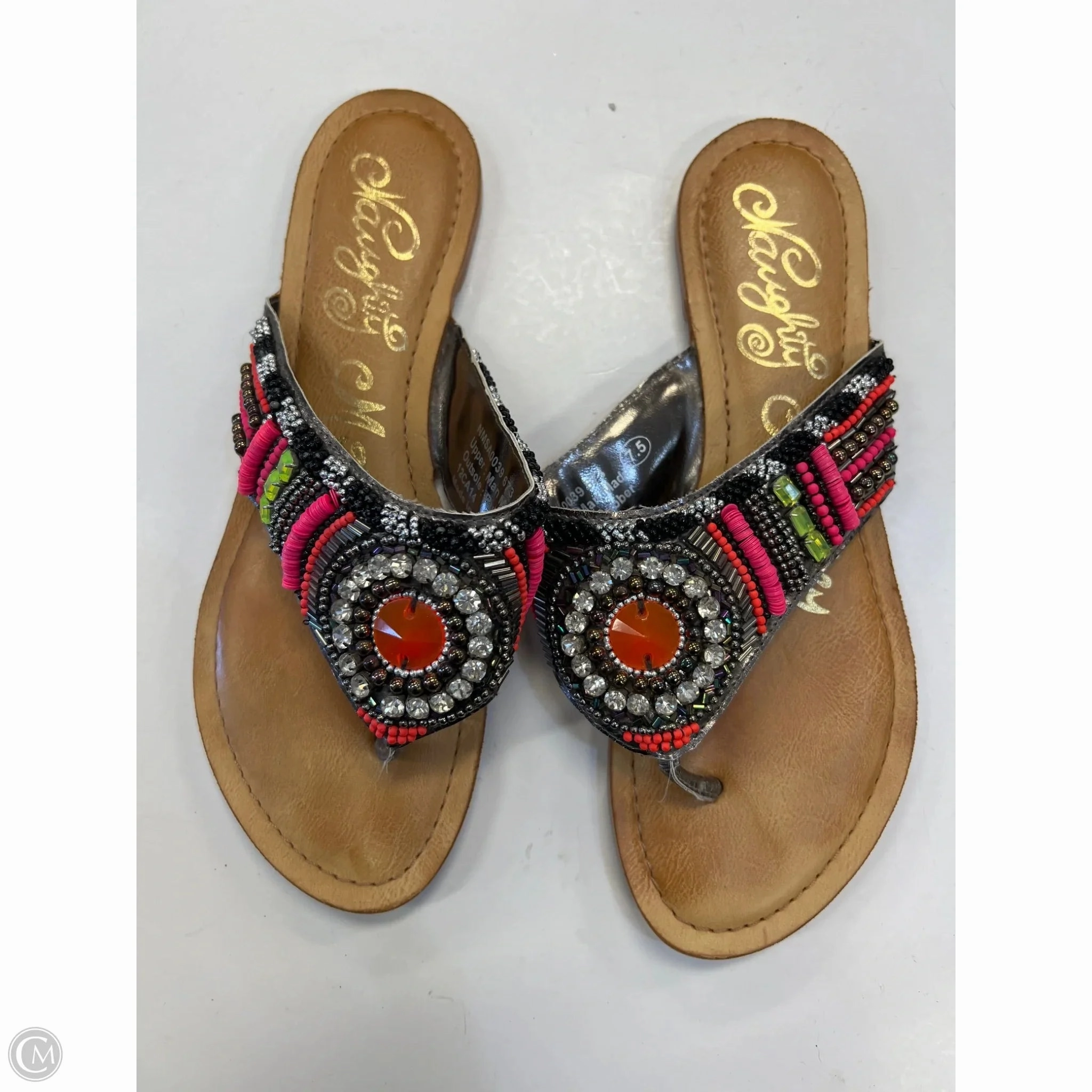 Sandals Flip Flops By Naughty Monkey In Multi-colored, Size: 7.5 Flip Flop Pics