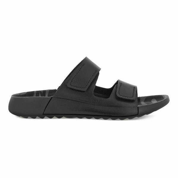 Ecco Women's 2nd Cozmo Two Band Slide - Black The Row City Leather Flip Flops